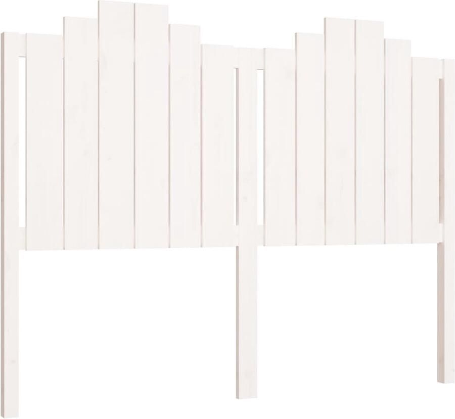 VidaXL Hoofdbord 146x4x110 cm massief grenenhout wit