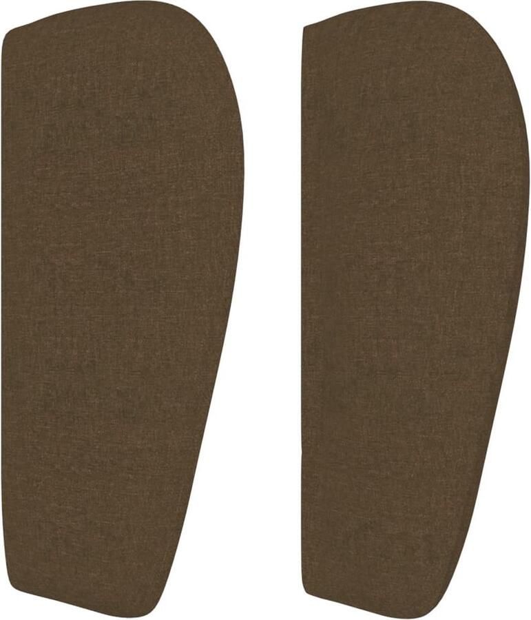 VidaXL Hoofdbord 147x23x78 88 cm Stof Donkerbruin Hoofd Bord Beddecoratie Hoofdeinde Donkere Kleuren Stoffen Hoofdbord