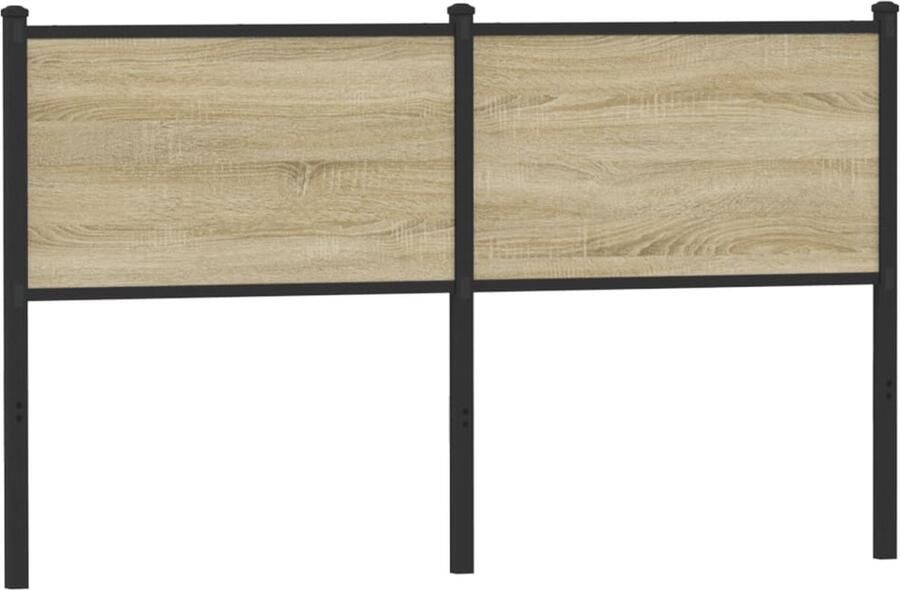 VidaXL Hoofdbord 150 cm bewerkt hout en staal sonoma eikenkleurig