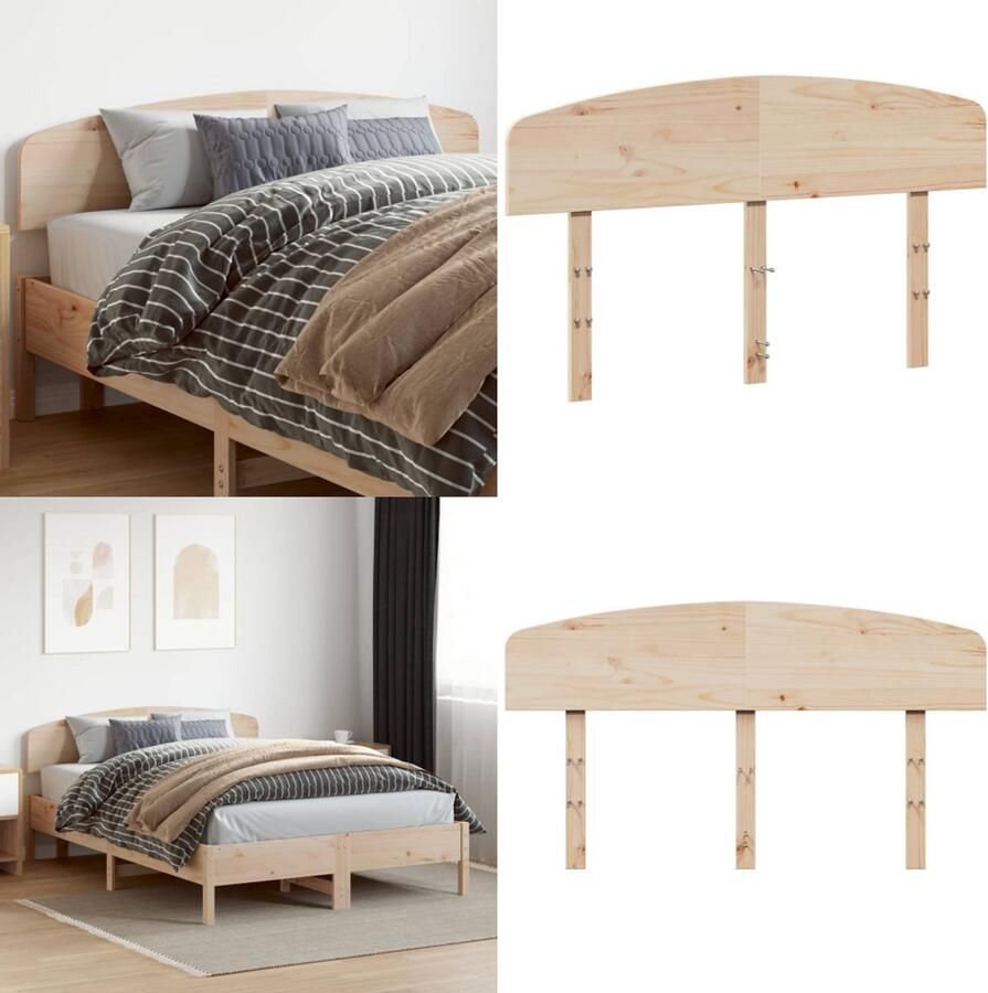 VidaXL Hoofdbord 150 cm massief grenenhout Hoofdbord Hoofdborden Bed Hoofdbord Bedhoofdbord