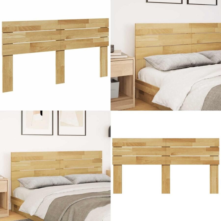 VidaXL Hoofdbord 150 cm massief hout eiken Hoofdeinde Hoofdeinden -bed Hoofdeinde Paneel