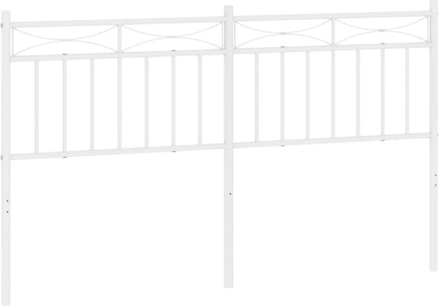 VidaXL Hoofdbord 150 cm metaal wit - Foto 3