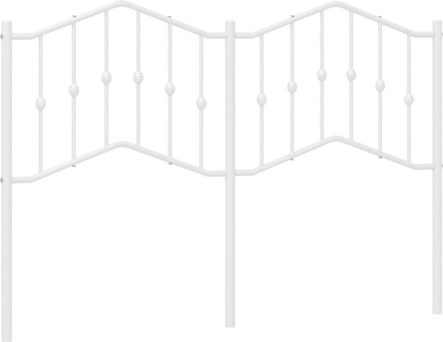 VidaXL Hoofdbord 150 cm metaal wit - Foto 3