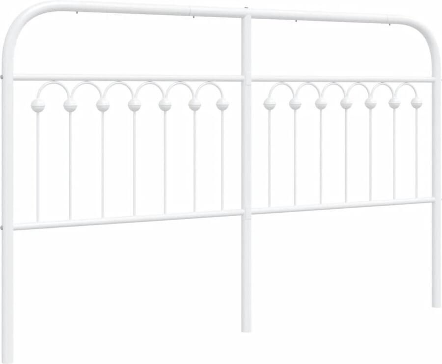 VidaXL Hoofdbord 150 cm metaal wit
