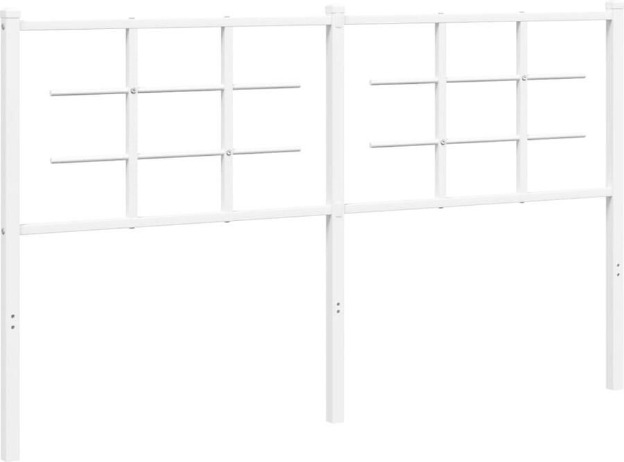 VidaXL Hoofdbord 150 cm metaal wit - Foto 3