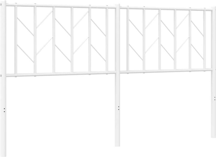 VidaXL Hoofdbord 150 cm metaal wit - Foto 3
