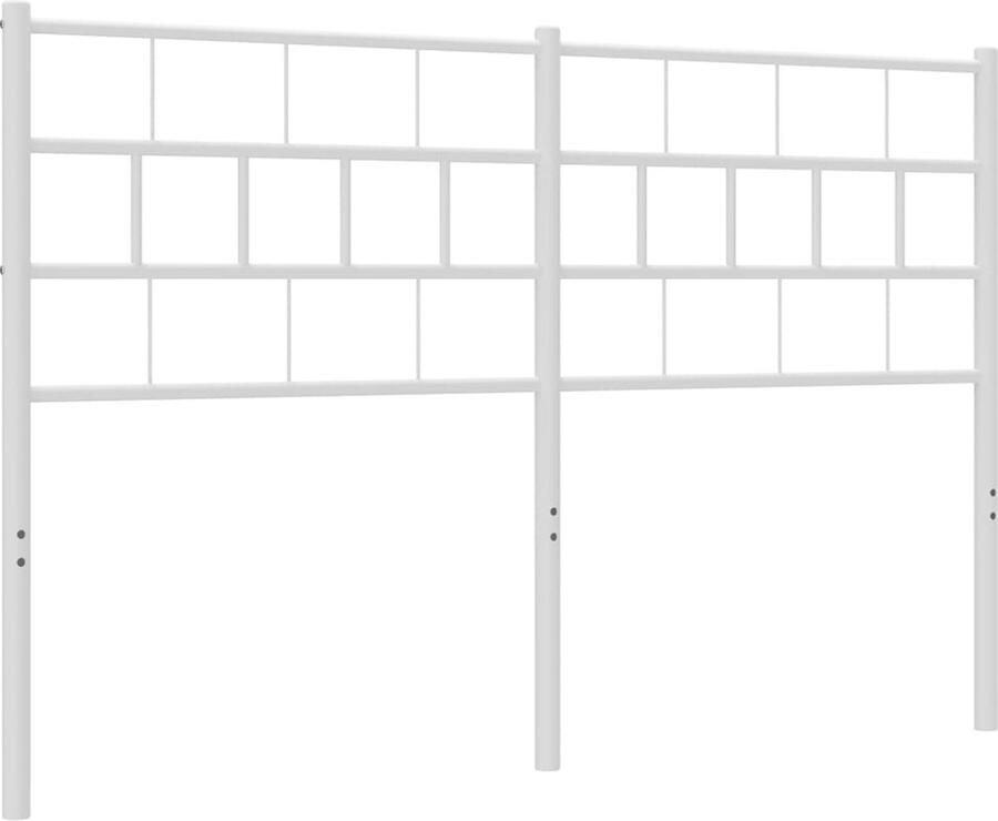 VidaXL Hoofdbord 150 cm metaal wit - Foto 4