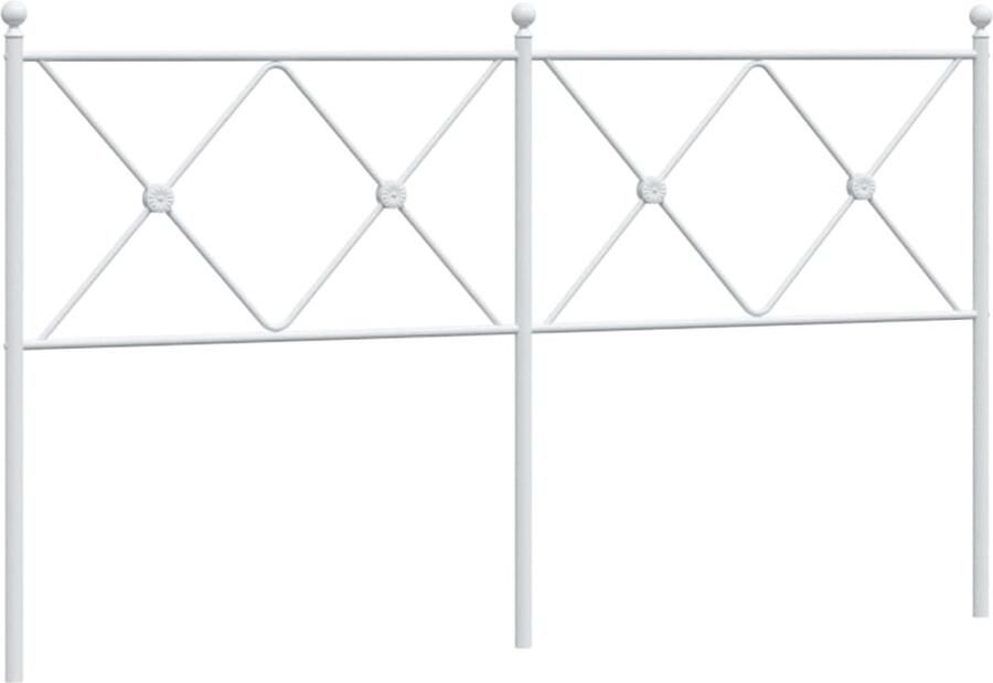 VidaXL Hoofdbord 150 cm metaal wit
