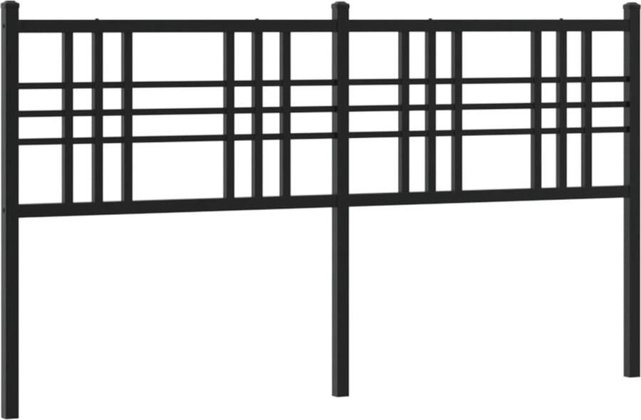 VidaXL Hoofdbord 150 cm metaal zwart - Foto 3