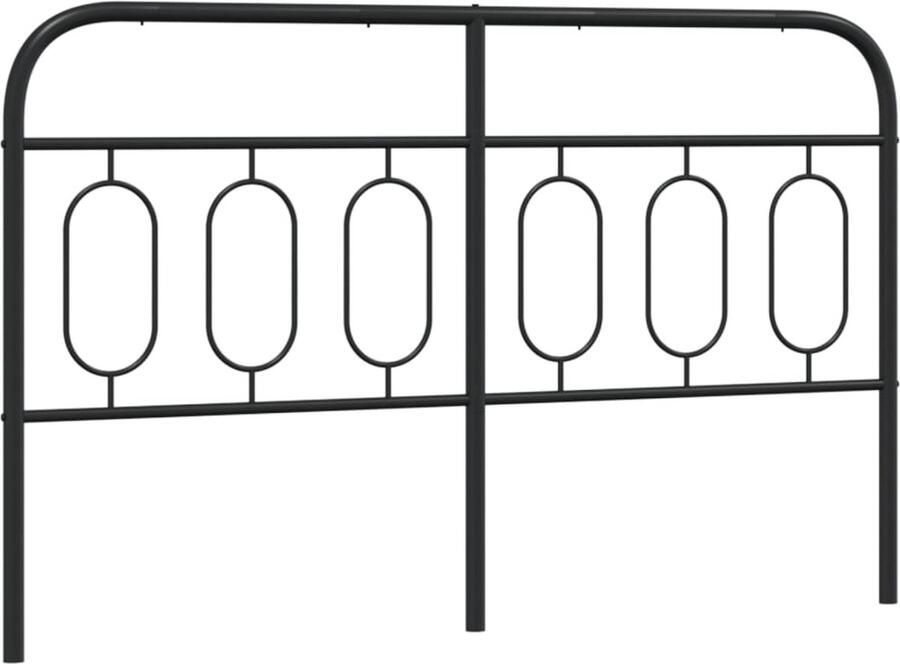 VidaXL Hoofdbord 150 cm metaal zwart