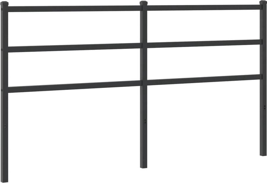VidaXL Hoofdbord 150 cm metaal zwart