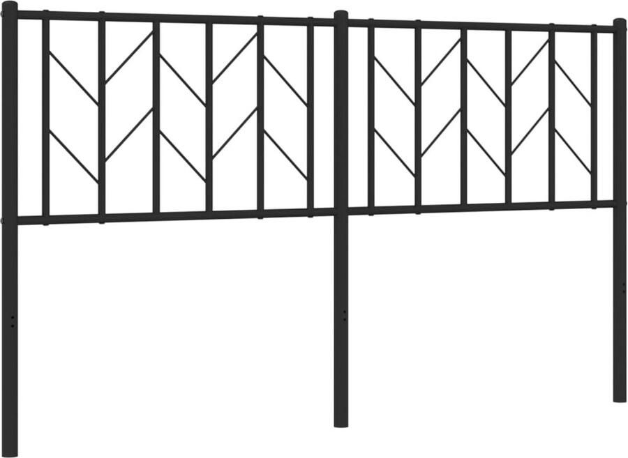 VidaXL Hoofdbord 150 cm metaal zwart - Foto 3