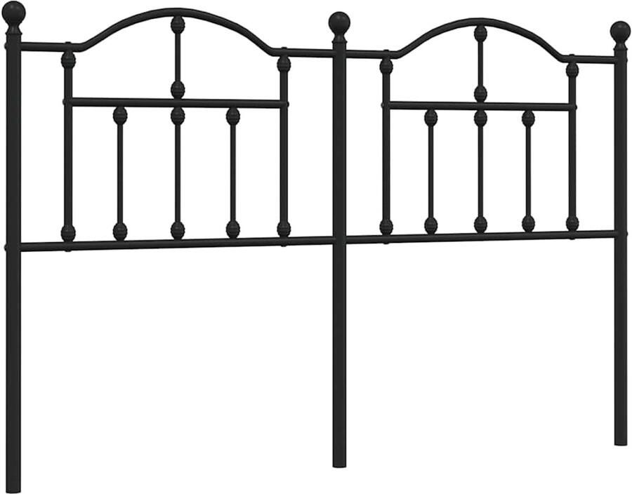 VidaXL Vervangend hoofdbord 150 cm metaal zwart - Foto 7