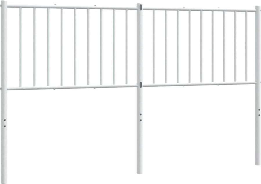 VidaXL Hoofdbord 150 cm Staal Wit Hoofd Bord Bed Frame Hoofdkussen Slaapkamer Decoratie Staal Hoofdbord Wit Hoofdbord - Foto 2