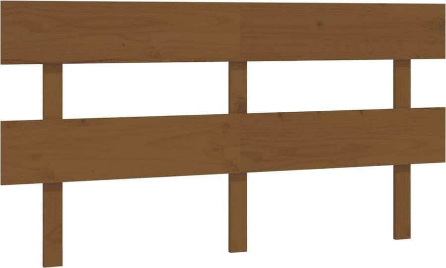 VidaXL Hoofdbord 154x3x81 cm massief grenenhout honingbruin