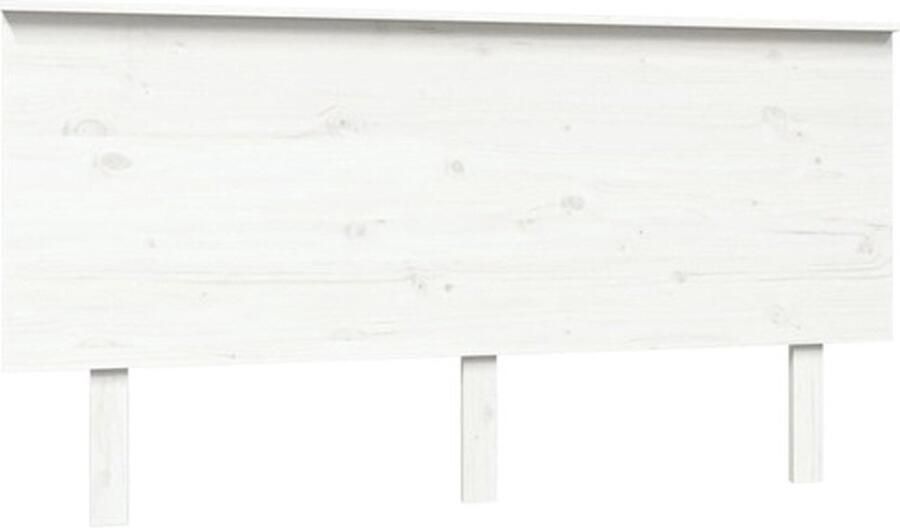 VidaXL Hoofdbord 154x6x82 5 cm massief grenenhout wit - Foto 2