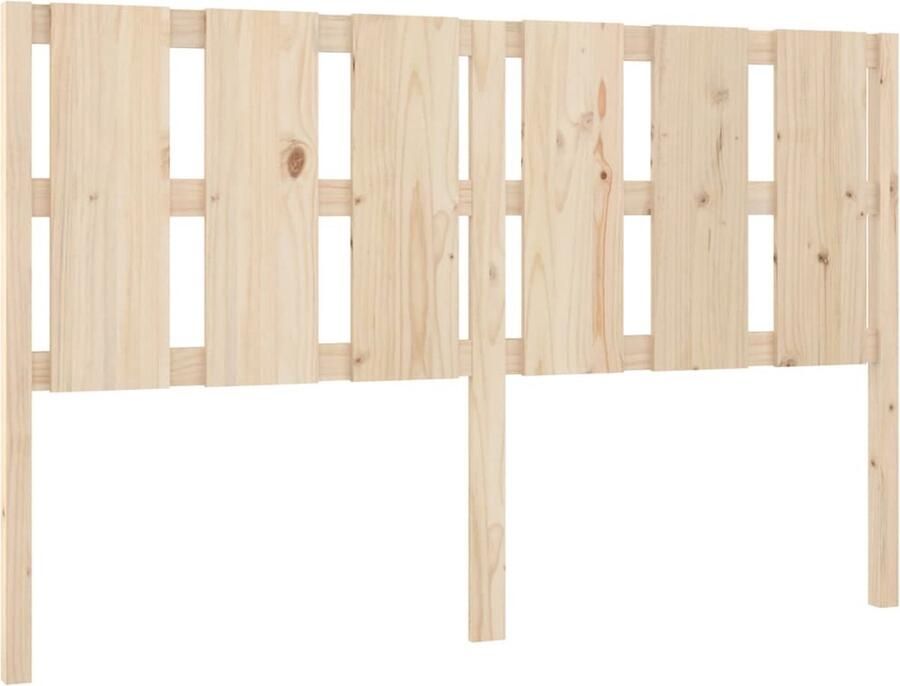 VidaXL Hoofdbord Massief Grenen 155 5x100 cm Houten Hoofdbord Hoofdeinde Rustic Decor Massief Grenenhout Vintage Meubels Slaapkamer Accessoires - Foto 2