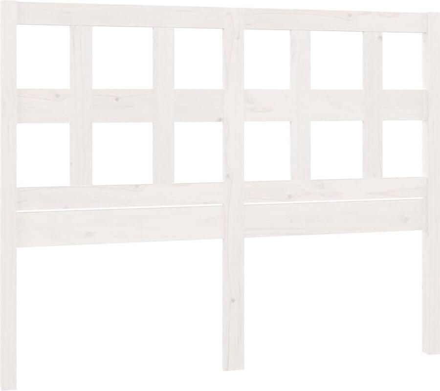 VidaXL Hoofdbord 185 5x4x100 cm massief grenenhout wit - Foto 4