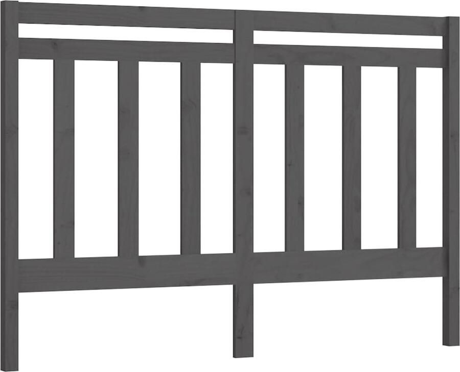 VidaXL Hoofdbord 156x100 cm Massief Grenenhout Grijs Houten Hoofdbord Kopen Klassieke Hoofdbord Grijze Hoofdbord Massief Hout Bedroom Decor Slaapkamer Meubels - Foto 2
