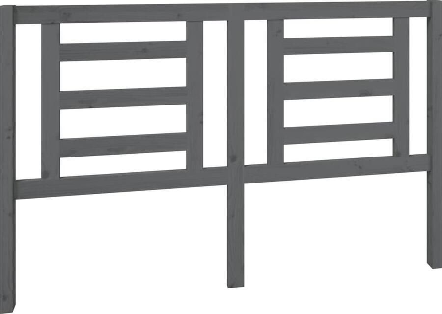 VidaXL Hoofdbord 156x4x100 cm massief grenenhout grijs - Foto 14