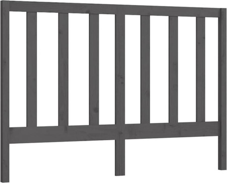 VidaXL Hoofdbord 156x4x100 cm massief grenenhout grijs - Foto 12