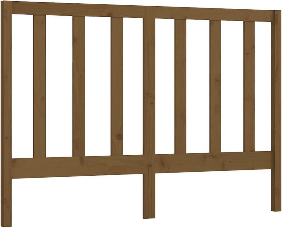 VidaXL Hoofdbord 141x4x100 cm massief grenenhout honingbruin - Foto 2