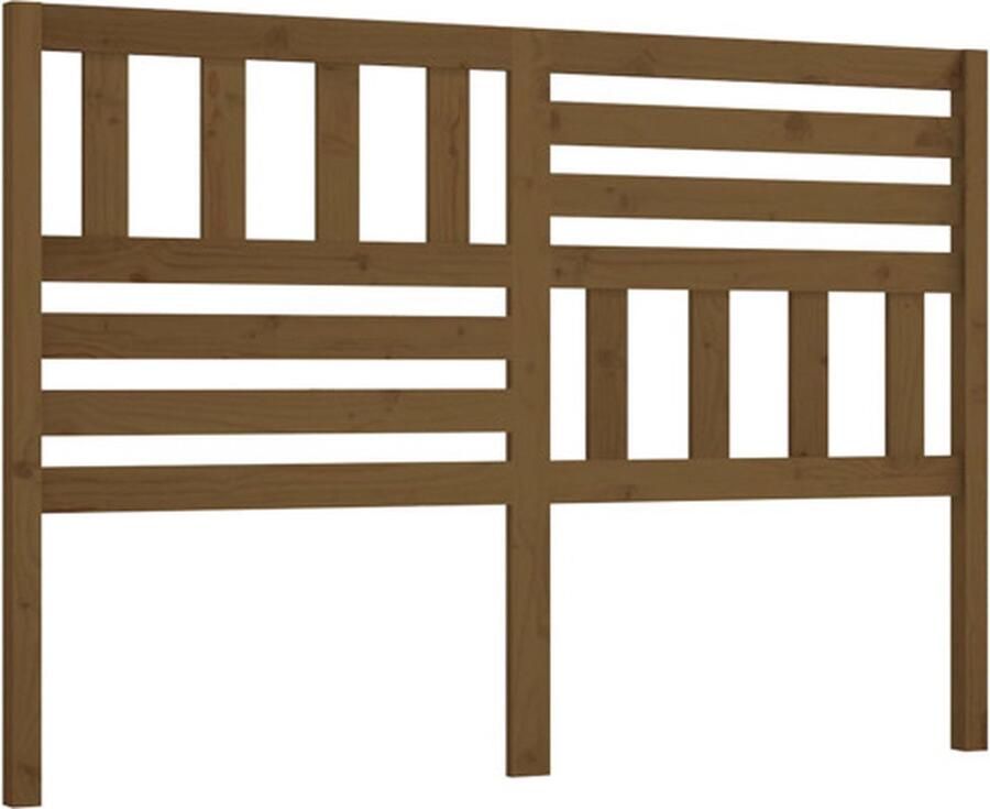 VidaXL Hoofdbord 156x4x100 cm massief grenenhout honingbruin - Foto 4