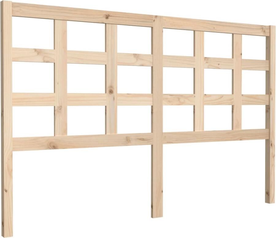 VidaXL Hoofdbord 156x4x100 cm massief grenenhout