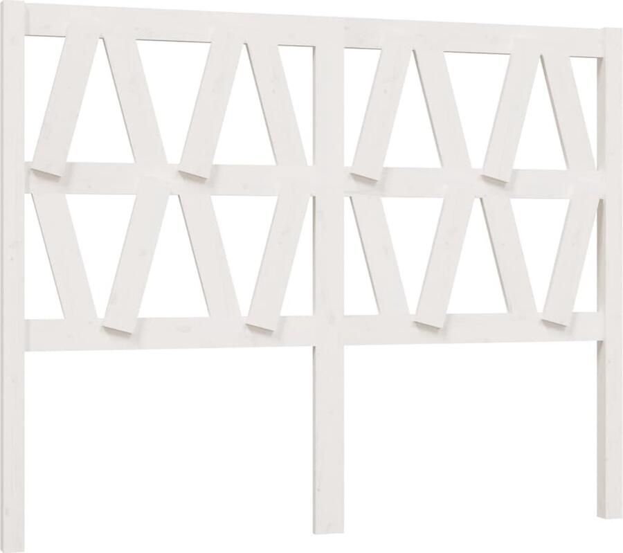 VidaXL Hoofdbord 156x4x100 cm massief grenenhout wit - Foto 10