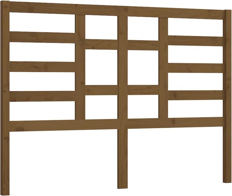 VidaXL Hoofdbord 166x4x104 cm massief grenenhout honingbruin