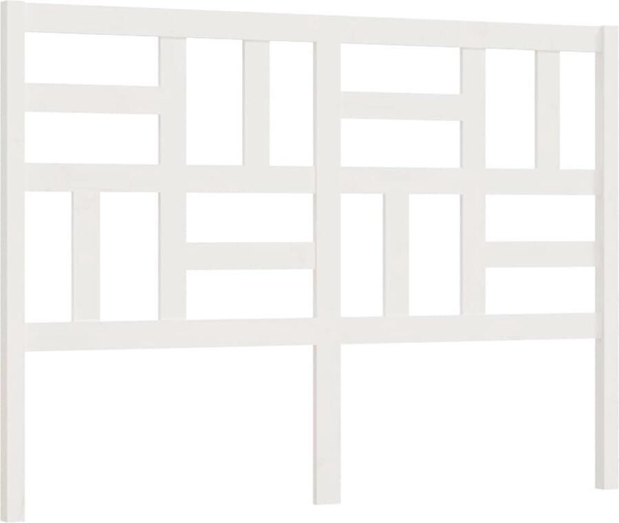 VidaXL Hoofdbord 126x4x104 cm massief grenenhout wit