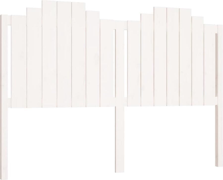 VidaXL Hoofdbord 156x4x110 cm massief grenenhout wit - Foto 3