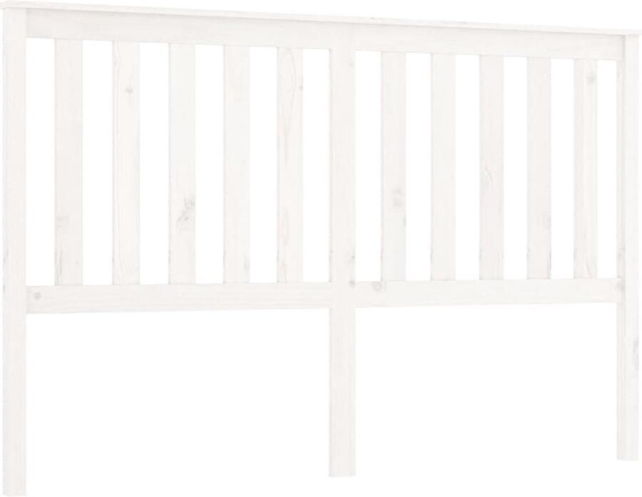 VidaXL Hoofdbord 156x6x101 cm massief grenenhout wit - Foto 2