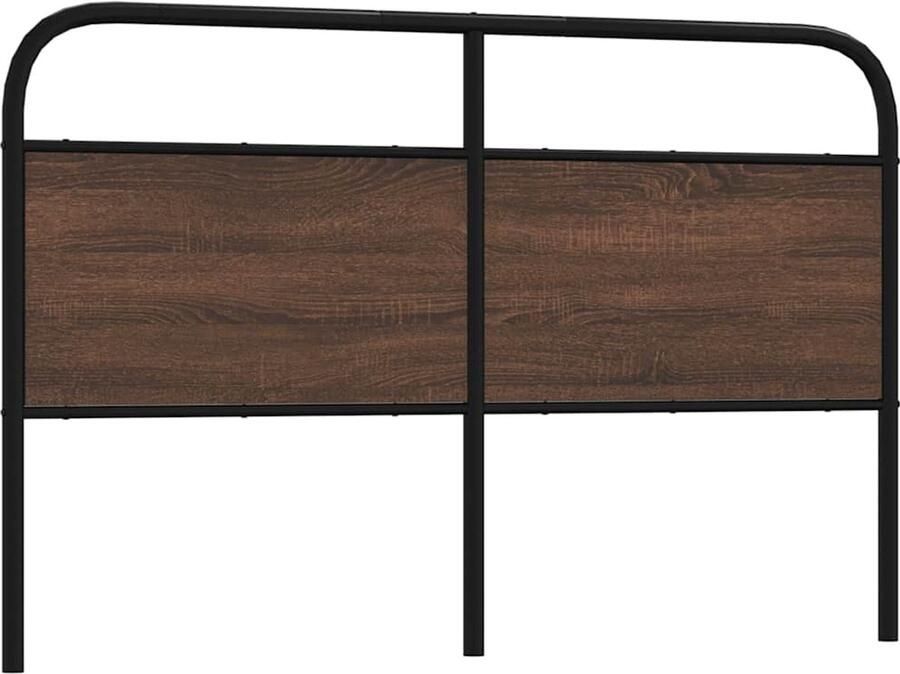 VidaXL Hoofdbord 160 cm bewerkt hout en staal bruin eikenkleurig