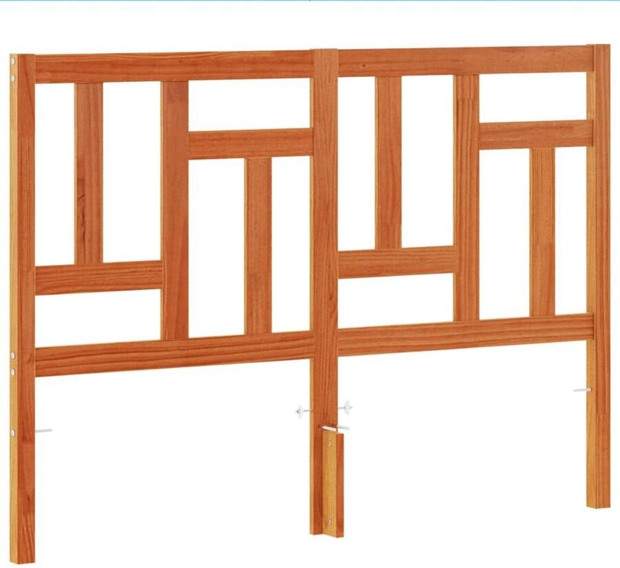 VidaXL Hoofdbord 160 cm massief grenenhout wasbruin - Foto 6