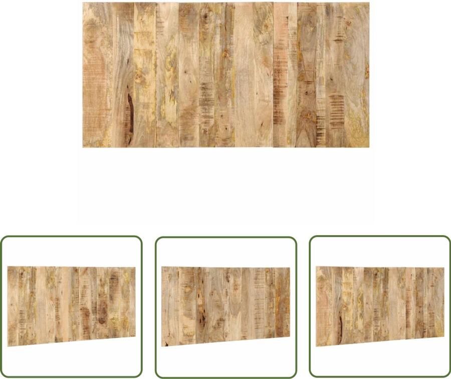 VidaXL Hoofdbord 160 cm Massief Ruw Mangohout Hoofdbord Beddecoratie Mango Wood Industrieel Design Rustiek Meubilair