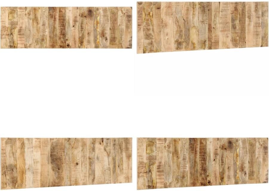 VidaXL Hoofdbord 160 cm massief ruw mangohout Hoofdeinde Hoofdeinden Bed Hoofdeinde Paneel