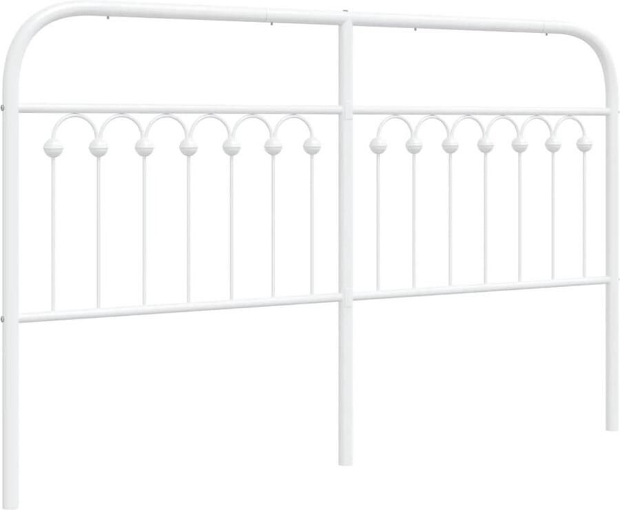 VidaXL Hoofdbord 160 cm metaal wit