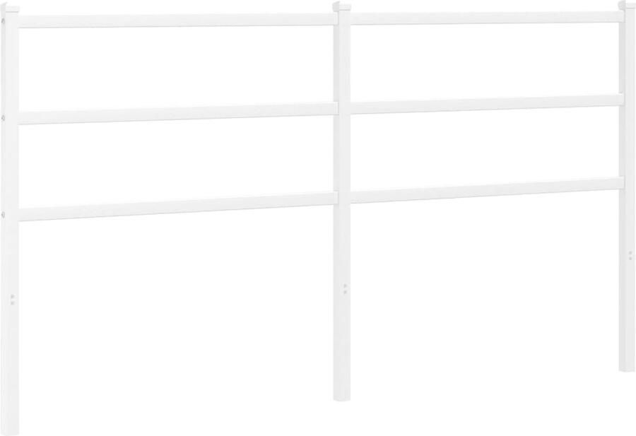 VidaXL Hoofdbord 160 cm metaal wit - Foto 3