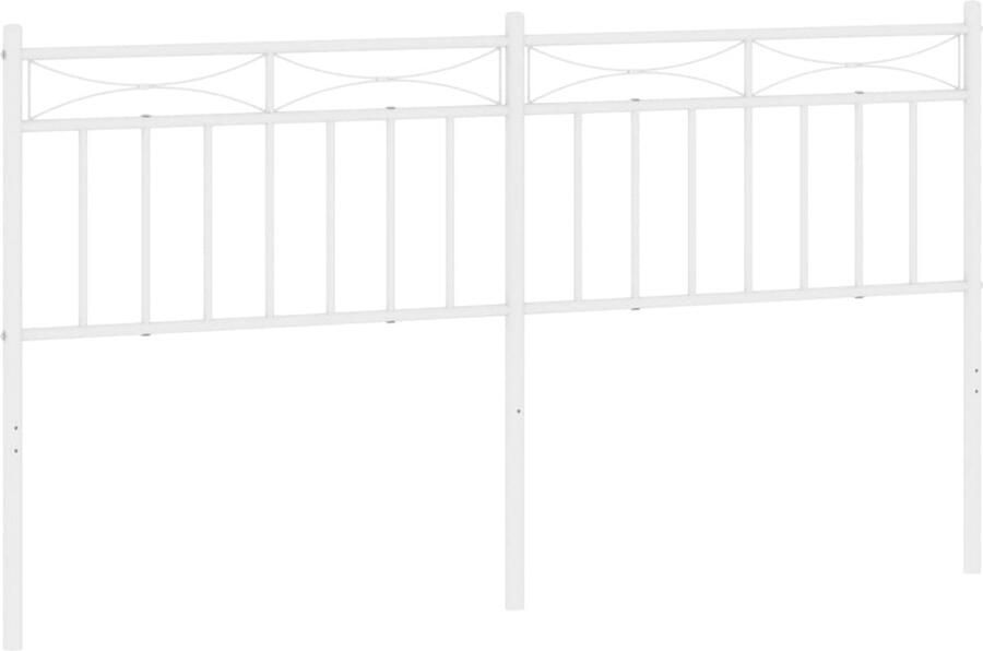 VidaXL Hoofdbord 160 cm metaal wit - Foto 3