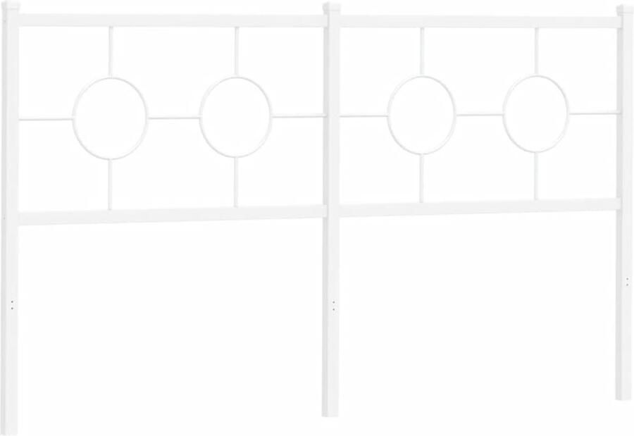 VidaXL Hoofdbord 150 cm metaal wit