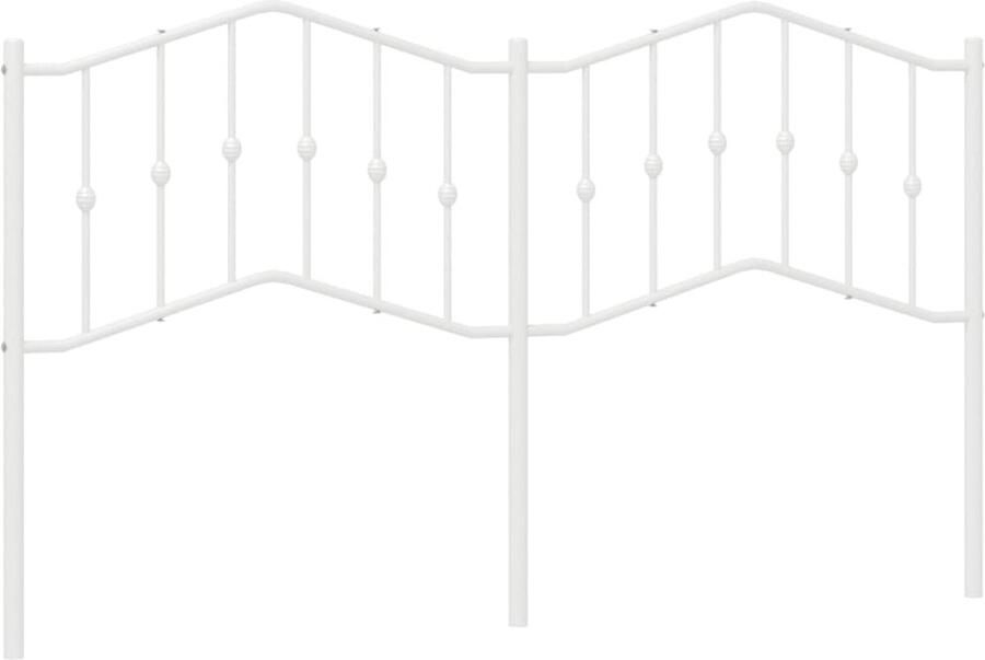 VidaXL Hoofdbord 160 cm metaal wit - Foto 3