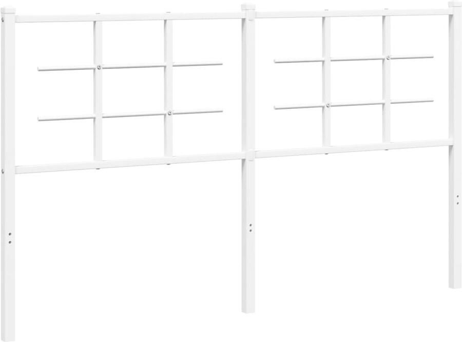 VidaXL Hoofdbord 160 cm metaal wit - Foto 3