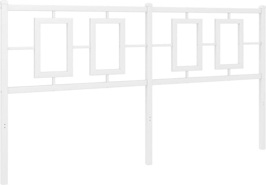 VidaXL Hoofdbord 160 cm metaal wit - Foto 2