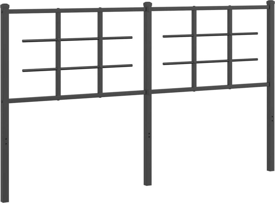 VidaXL Hoofdbord 160 cm metaal zwart