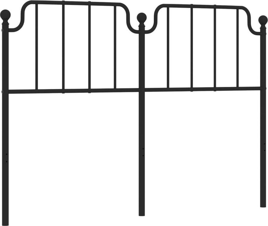 VidaXL Hoofdbord 160 cm metaal zwart - Foto 3