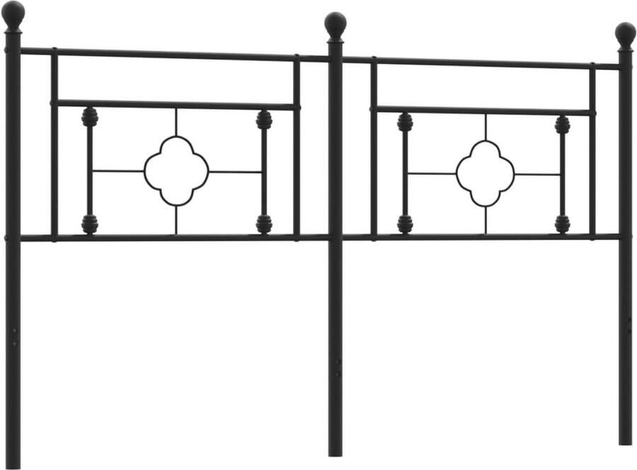VidaXL Hoofdbord 160 cm metaal zwart - Foto 6