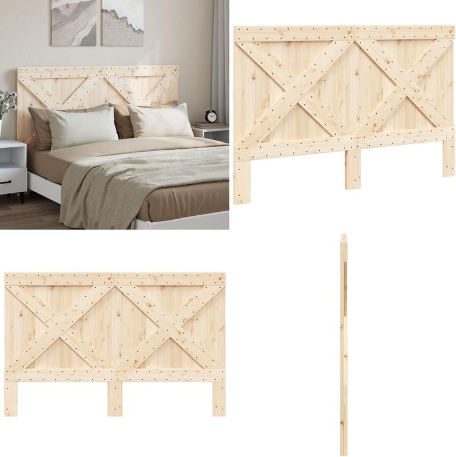 VidaXL Hoofdbord 160x104 cm massief grenenhout Hoofdbord Hoofdborden Hoofdbord Bed Hoofdeinde Bed