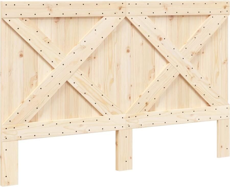 VidaXL Hoofdbord 160x104 cm massief grenenhout - Foto 2