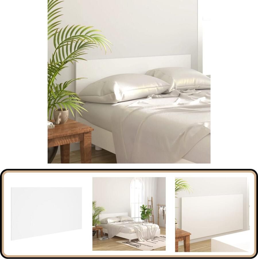 VidaXL Hoofdbord 160x80 cm Bewerkt hout Wit Hoofd Bord Hoofdkussen Houten Hoofdbord Witte Hoofdbord Klassieke Hoofdbord Slaap Kamer Decoratie Bedroom Furniture